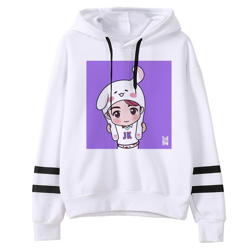 Áo Hoodie Dài Tay Thời Trang Bts Size S-2Xl