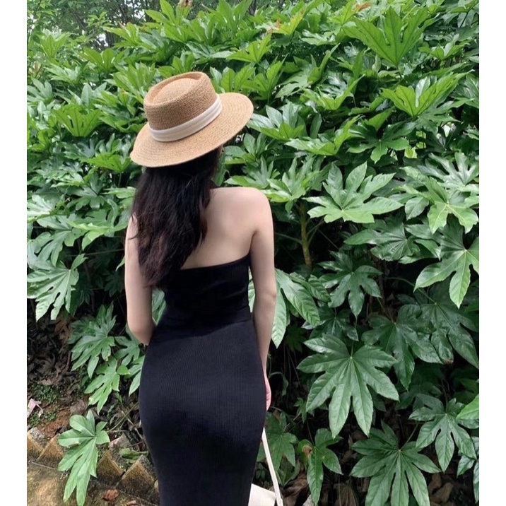 Đầm body xẻ tà cột dây sau siêu nữ tính, đầm halter chất thun gân ôm body nhẹ nhàng - Colory shop