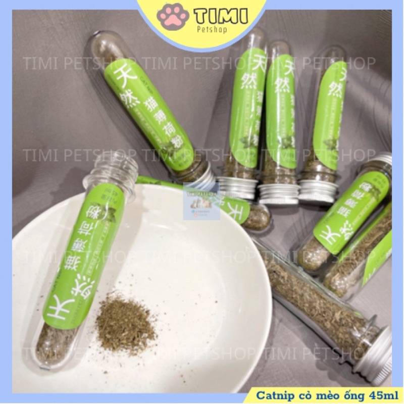 Catnip cỏ bạc hà mèo ống 45g giảm stress thư giãn cho mèo