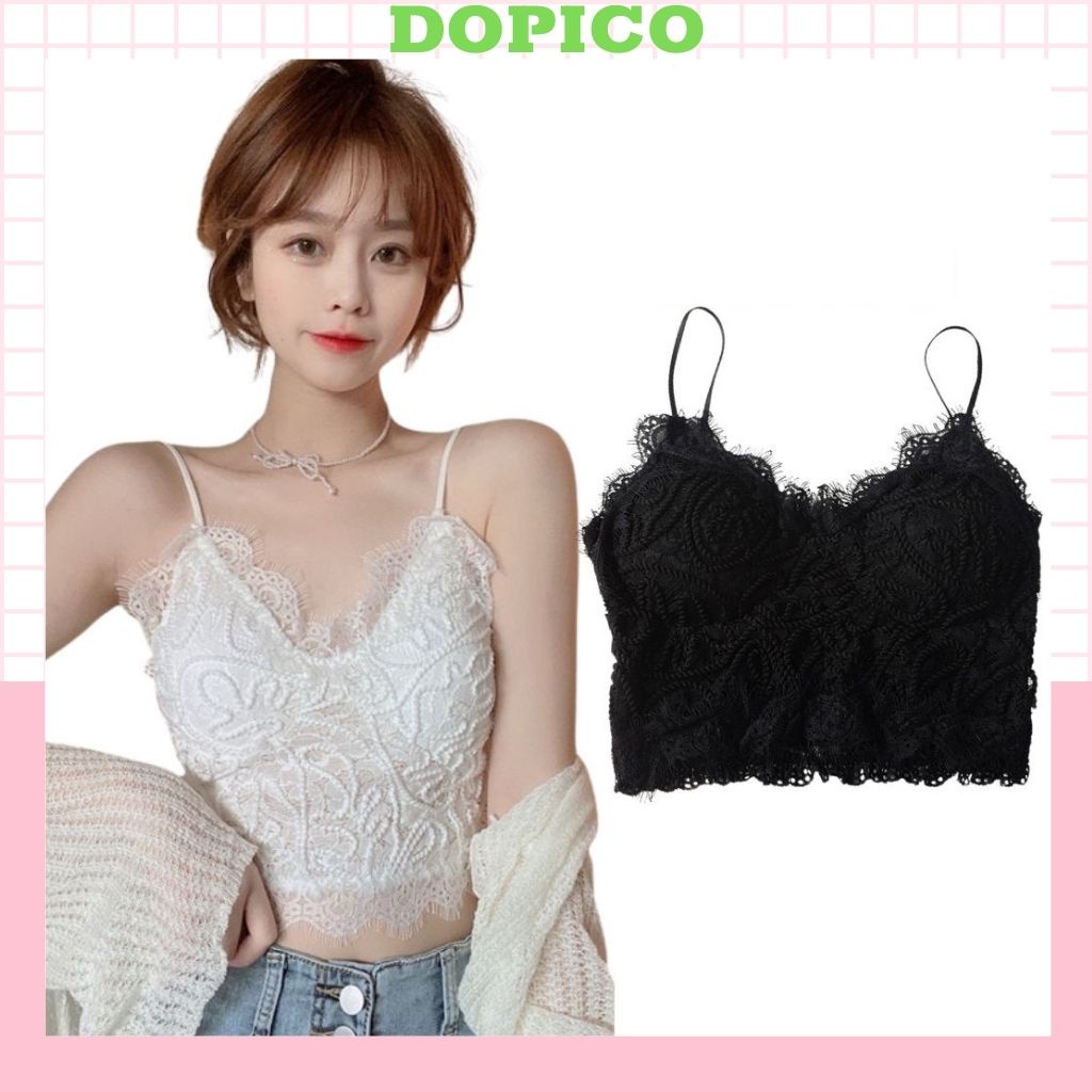 Áo bra ren dài 2 dây nữ đẹp, áo lót không gọng nữ quyến rủ DOPICO B379