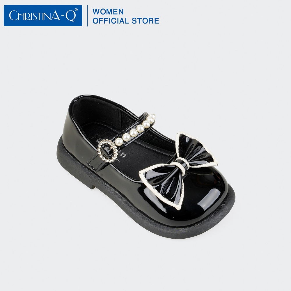 Giày Búp Bê Bé Gái Quai Ngang Đính Ngọc ChristinA-Q GTE335