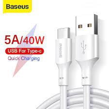 Dây Sạc BASEUS Type C  (5A /40W + Super nhanh / USB sang USB C Cáp 2pc Bộ 1,5m )