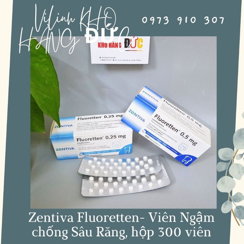 (Bill Đức ảnh sau) Fluoretten 0.25mg- Viên Ngậm Chống Sâu Răng Cho Trẻ Từ 0-6 Tuổi