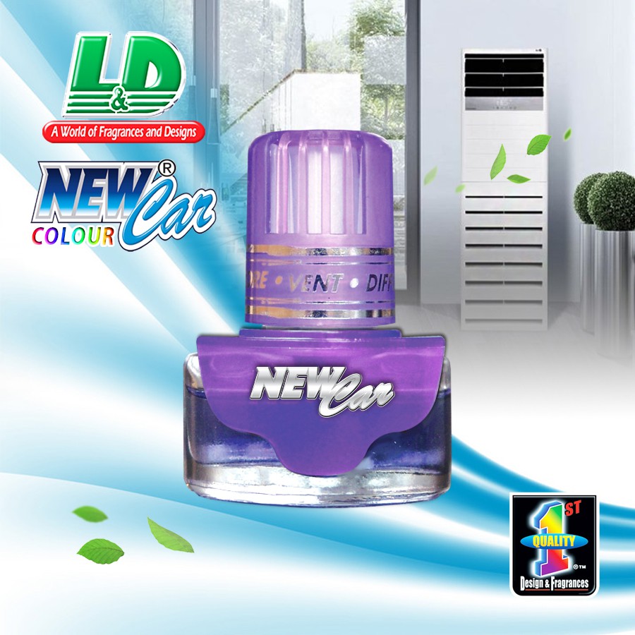 Nước Hoa Ghim Máy Lạnh L&amp;D New Car Colour Lavender Nhập Khẩu Chính Hãng