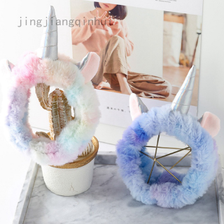 Băng đô cài tóc rửa mặt trang điểm hình kỳ lân bằng vải bông dễ thương dành cho bạn nữ jingjiangqinhu