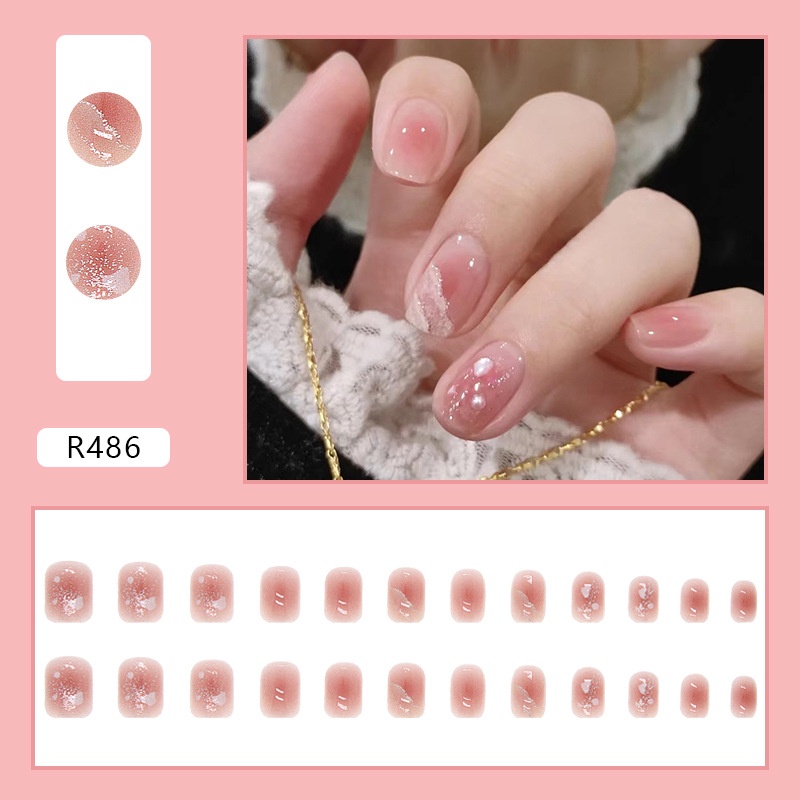 Màu 481-520 Móng tay giả 24 món kèm keo