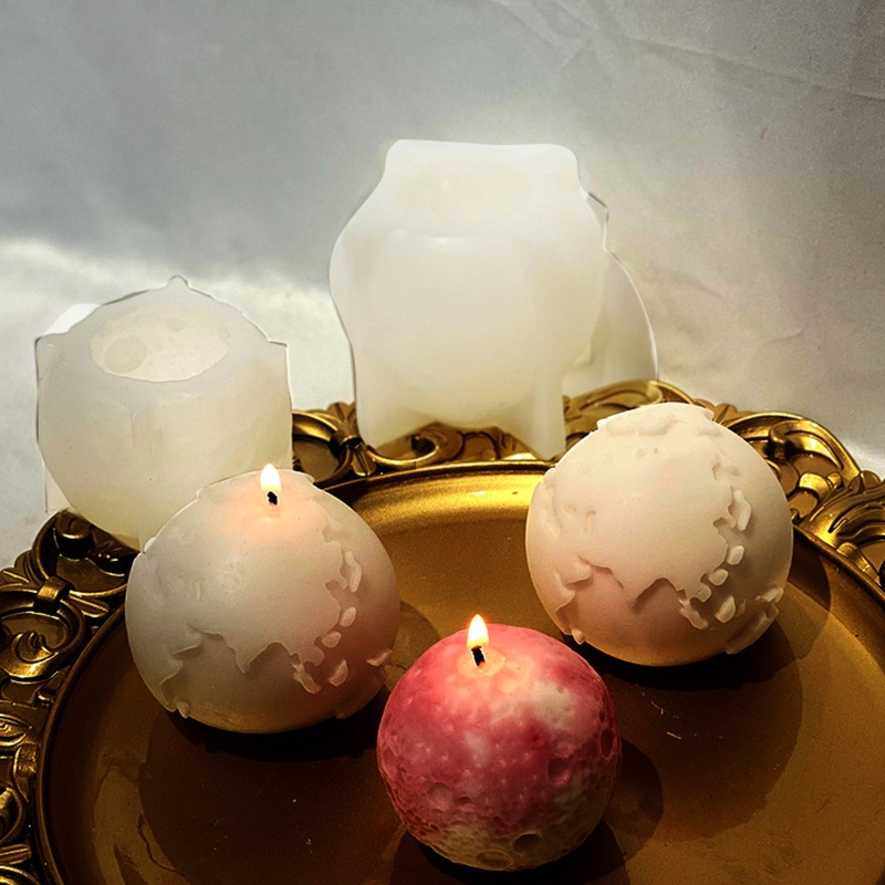 Khuôn Làm Nến / Xà Phòng Handmade Diy Hình Trái Đất Bằng Silicone