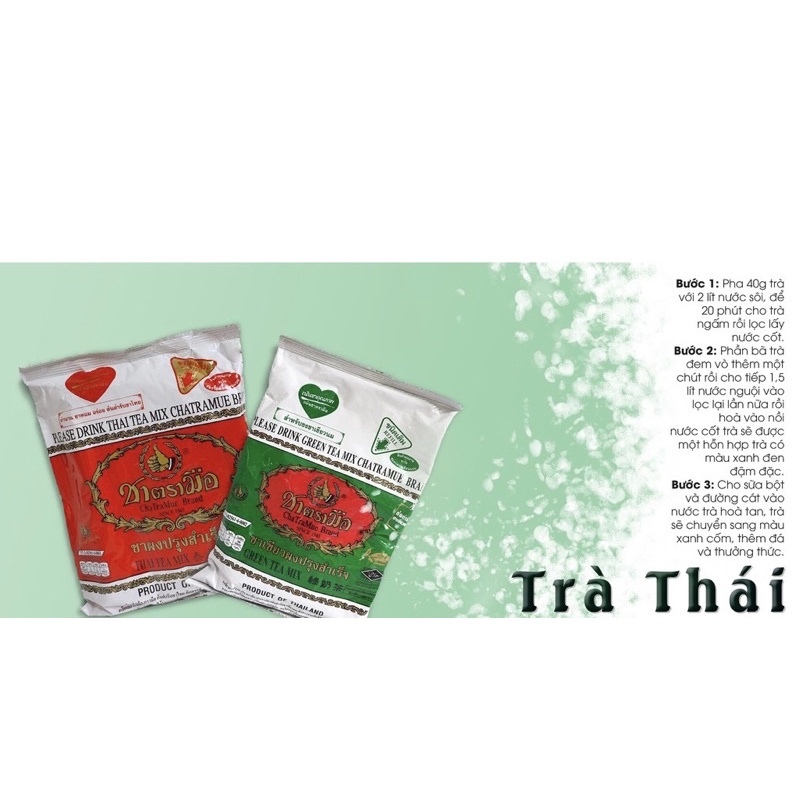 Trà Thái Xanh Gói 200g mebaoshop Nguyên Liệu Làm Trà Sữa
