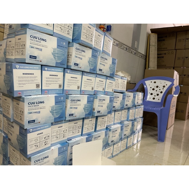 khẩu trang y tế CỬU LONG chính hãng hộp 50 cái