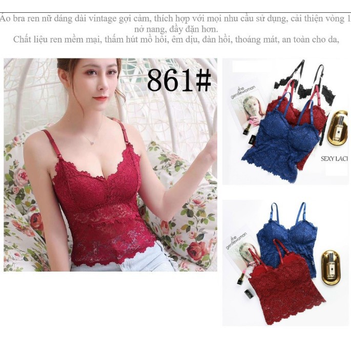 Áo bra ren dáng dài mềm mại 861