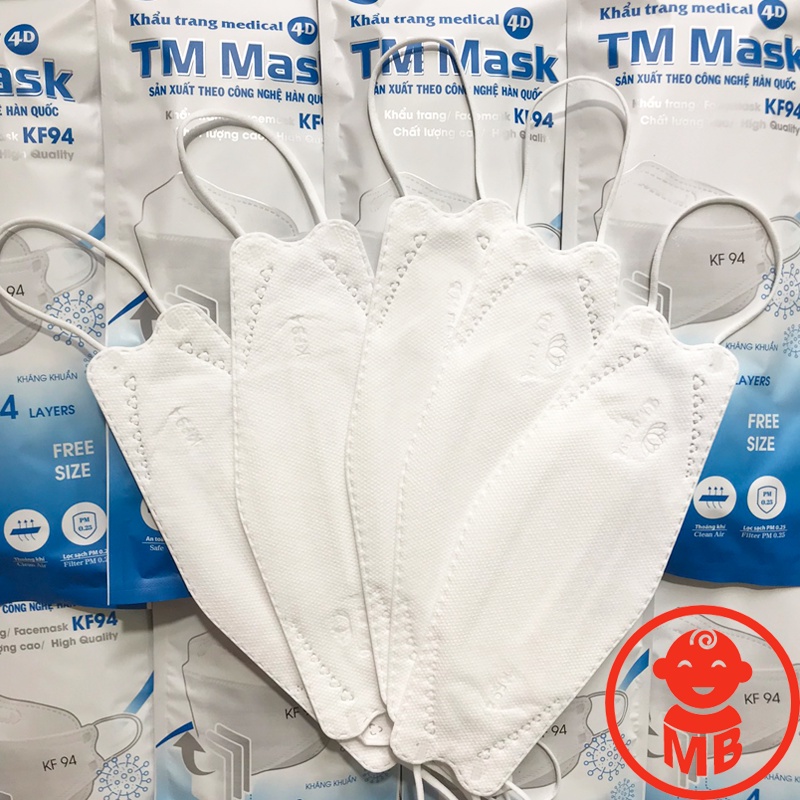 TÚI 5 CHIẾC Khẩu Trang 4D KF94 Kháng Khuẩn Công Nghệ Hàn Quốc HÀNG CAO CẤP