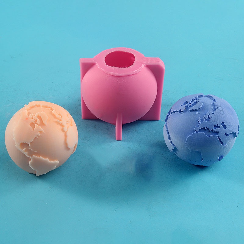 Khuôn Silicon Hình Qủa Địa Cầu Làm Thủ Công, Handmade