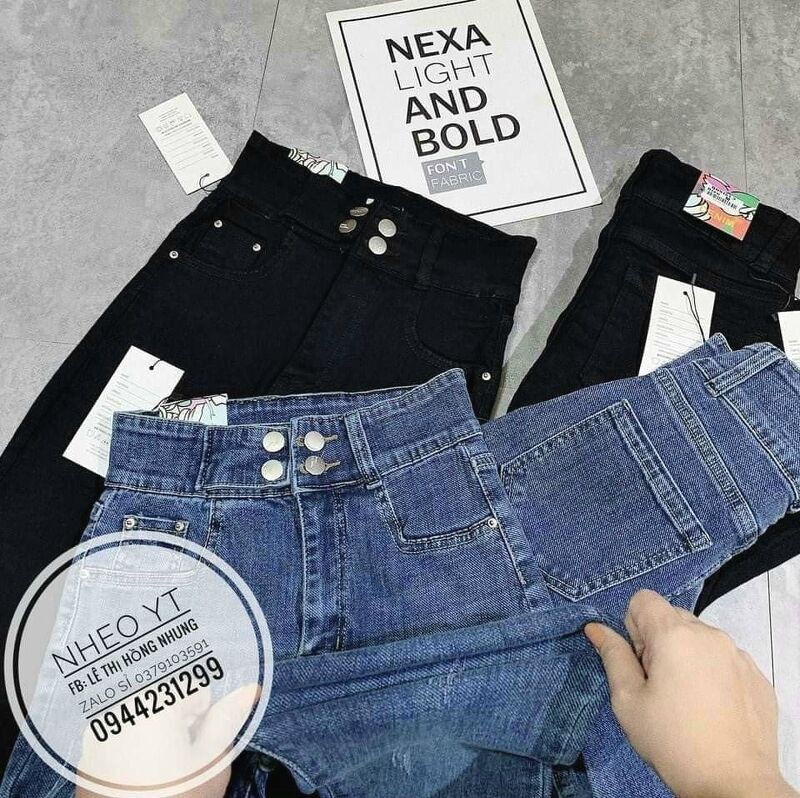 Quần bò jeans 4 khuy dáng ôm hàng đẹp