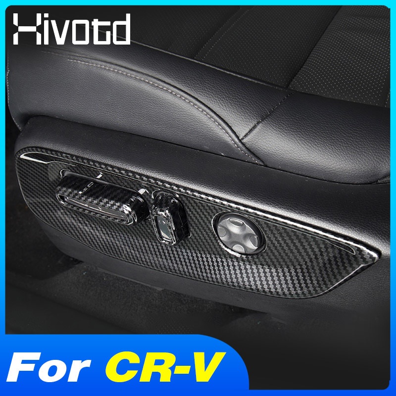 Miếng dán trang trí nút điều chỉnh ghế ngồi trái/phải cho xe hơi Honda CR-V CRV 2017-2021