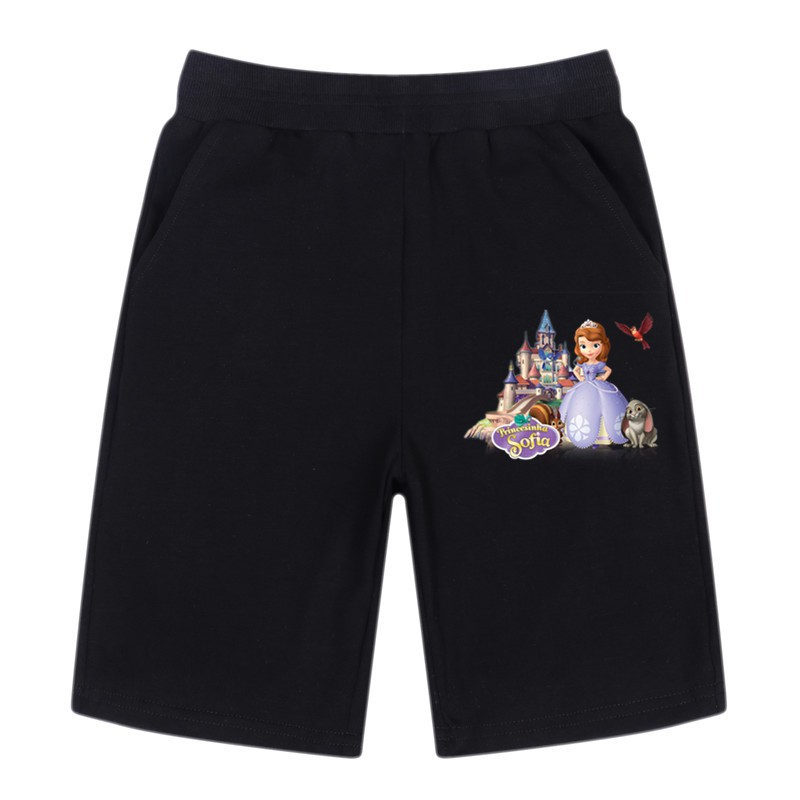 3-14Y 2019 Quần trẻ em mùa hè Quần short bé gái Quần áo Công chúa Sophia In Quần short thể thao cotton mùa hè