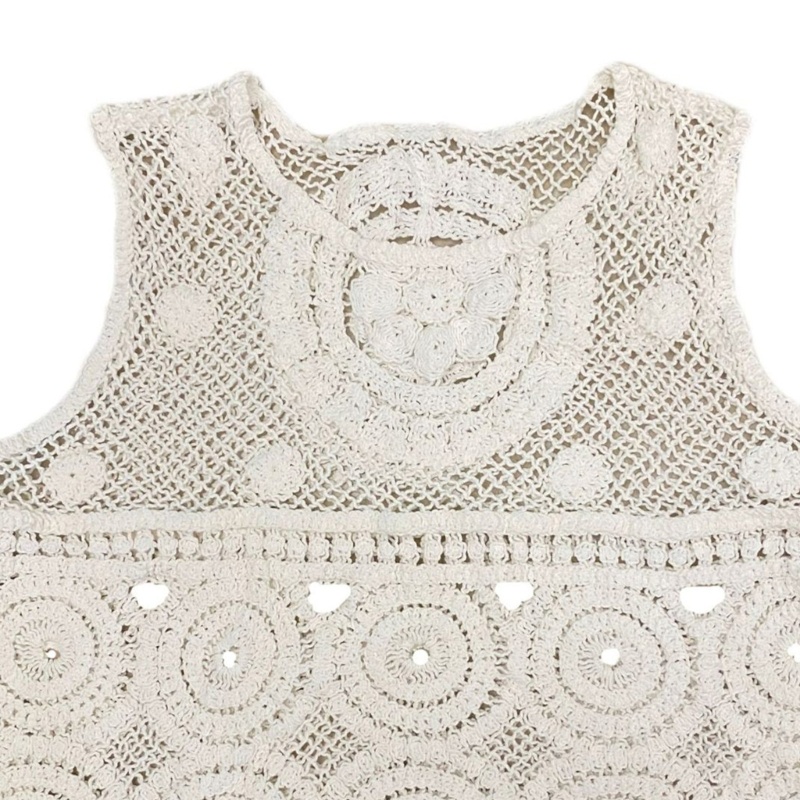 Áo Tank Top Dệt Kim Không Tay Dáng Rộng Thời Trang Cho Nữ