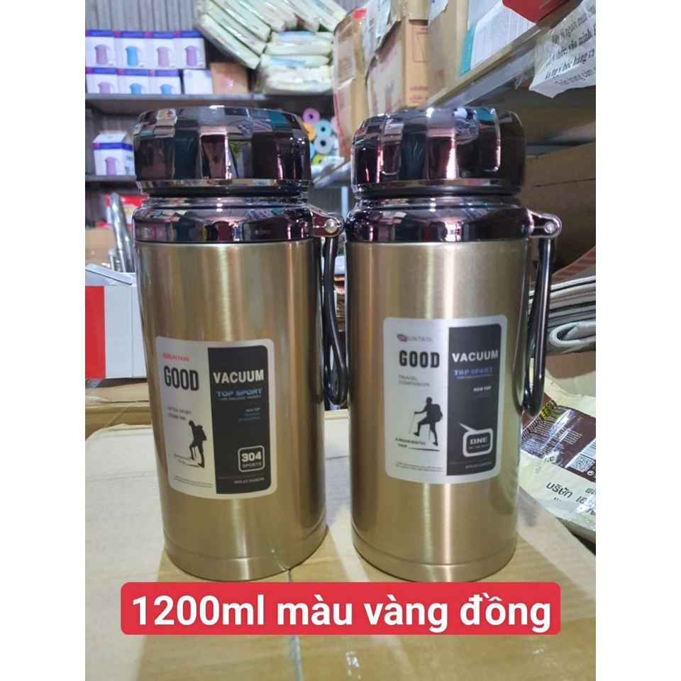 BÌNH GIỮ NHIỆT LẮP KIM CƯƠNG CAO CẤP 1500ml INOX GIỮ NÓNG GIỮ LẠNH TIỆN LỢI