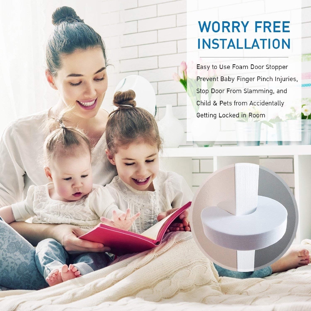 Set 2 Phụ Kiện Chặn Cửa An Toàn Cho Bé