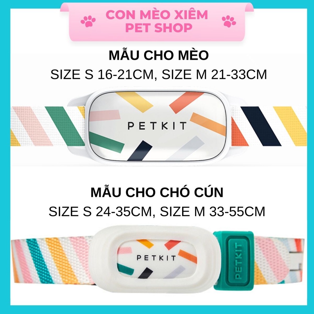 Vòng cổ Petkit cho chó mèo theo dõi sức khỏe Fit 3, phụ kiện công nghệ thú cưng Con Mèo Xiêm