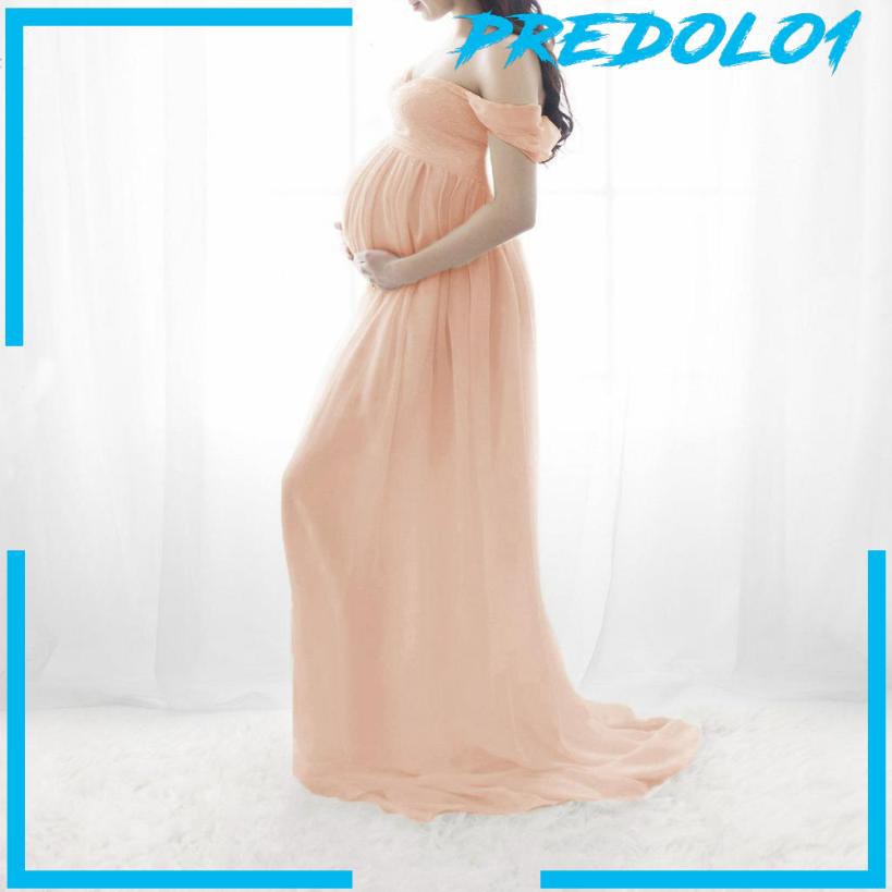 Đầm Maxi Trễ Vai Cho Bà Bầu (Predolo1)