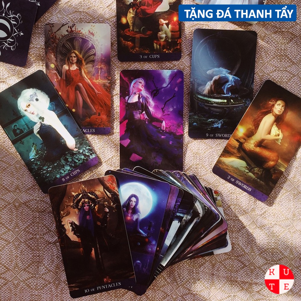 Bài Tarot De La Nuit 78 Lá Bài Tặng File Tiếng Anh Và Đá Thanh Tẩy C95