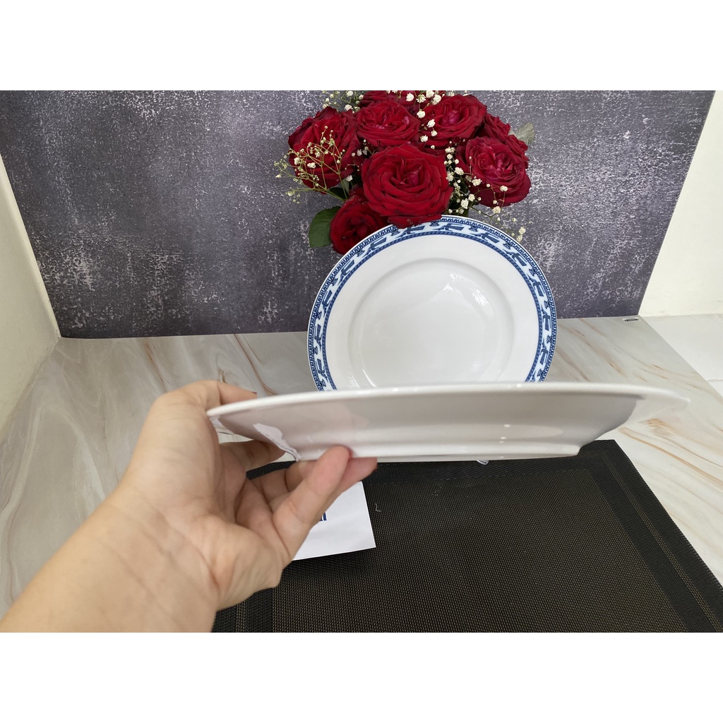 Đĩa Tròn Chim Hạc Cao Cấp Minh Long Chính Hãng, Dĩa Họa Tiết Chim Hạt Minh Long Loại 1