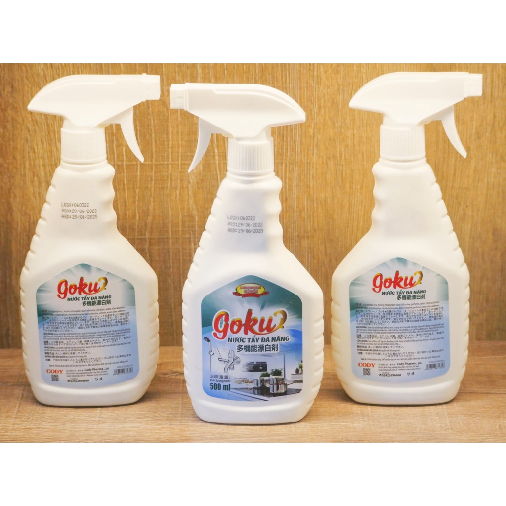 Tẩy đa năng GOKU 500ML Tẩy cặn canxi vệ sinh nhà tắm, vòi nước, tẩy chậu vòi inox vách kính