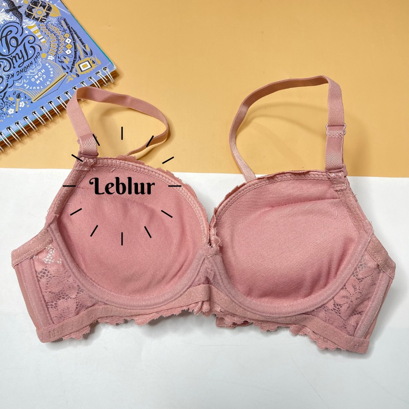 Áo ngực nữ nâng 4cm mềm, áo lót nội y có gọng Thái Lan ren mút dày Sister Hood 2227,Leblur