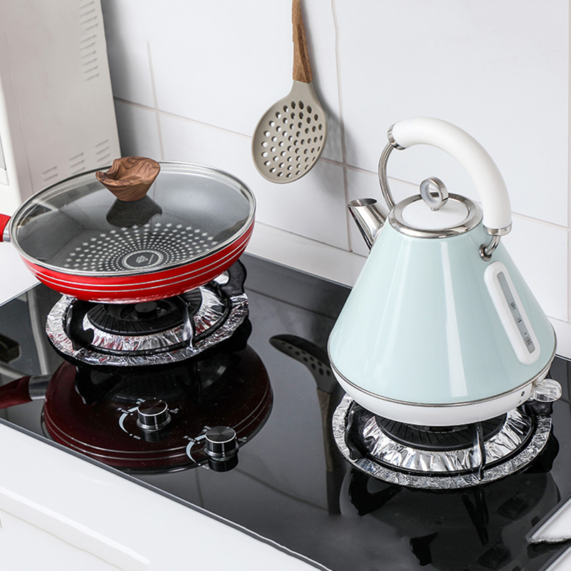 Set 10 Miếng Lót Bếp Ga Làm Từ Foil Nhôm Có Thể Tái Sử Dụng | BigBuy360 - bigbuy360.vn