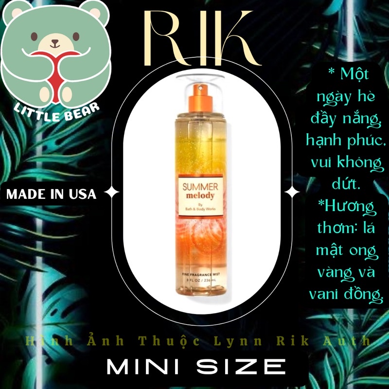 SUMMER MELODY - Xịt Thơm Toàn Thân Body Mist Bath & Body Works