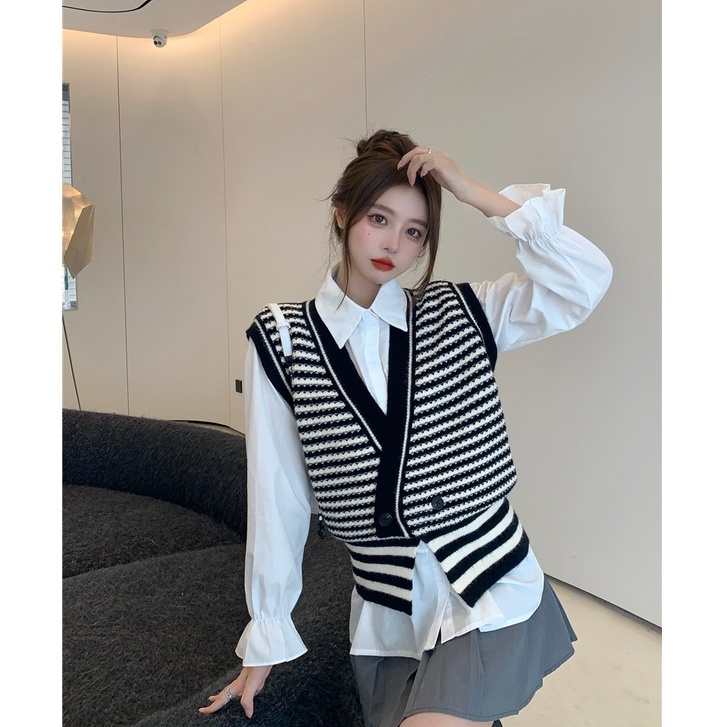 Áo cardigan vest khoác ngoài dệt kim xu hướng thu đông thời trang nữ - Emilyshop