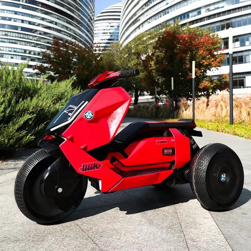 Xe máy điện moto 3 bánh KIDVIET-PRO BDQ 1788 đồ chơi đạp ga cho bé vận động (Đỏ - Cam - Trắng)