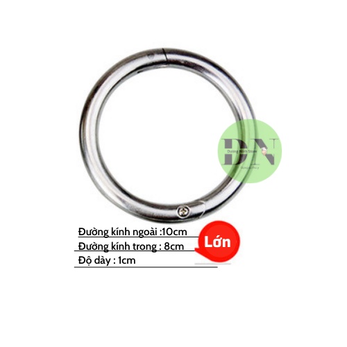 Vòng xỏ mũi bò inox 304 mặt trơn nhẵn 2 kích cỡ
