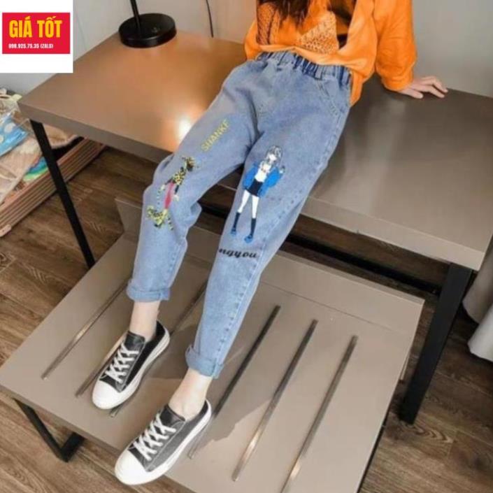 Quần jean size đại cho bé gái 10 tuổi (3-15 tuổi) ✨ Quần bò cho bé mập 25kg 30kg 35kg 40kg 45kg