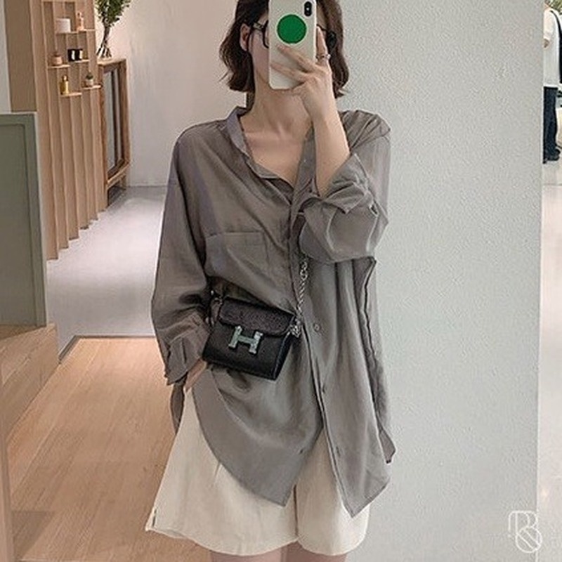 CCVN Áo Chống Nắng Tay Dài Trong Suốt Phong Cách Hàn Quốc Thời Trang Mùa Hè Cho Nữ