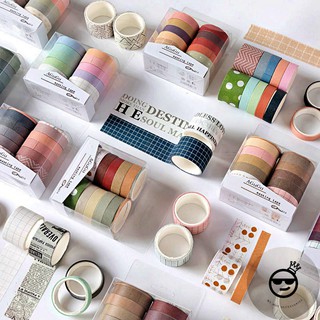 (Giá buôn) Set Washi 10 cuộn Vintage mix màu washi tape cực xịn giá rẻ nhất hệ mặt trời