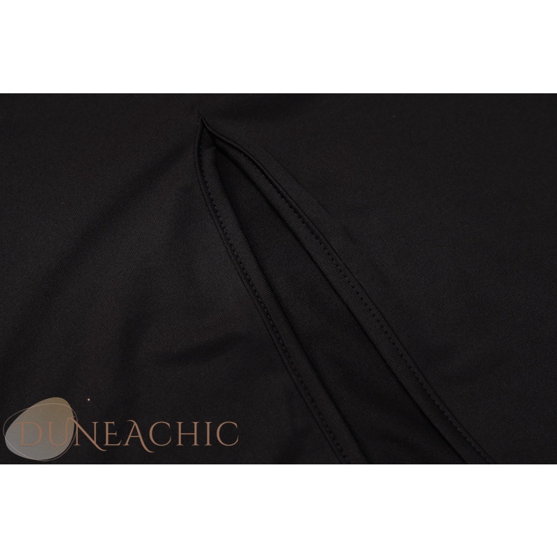DUNEA Đầm màu sắc trơn cổ chữ V hở lưng gợi cảm dành cho nữ