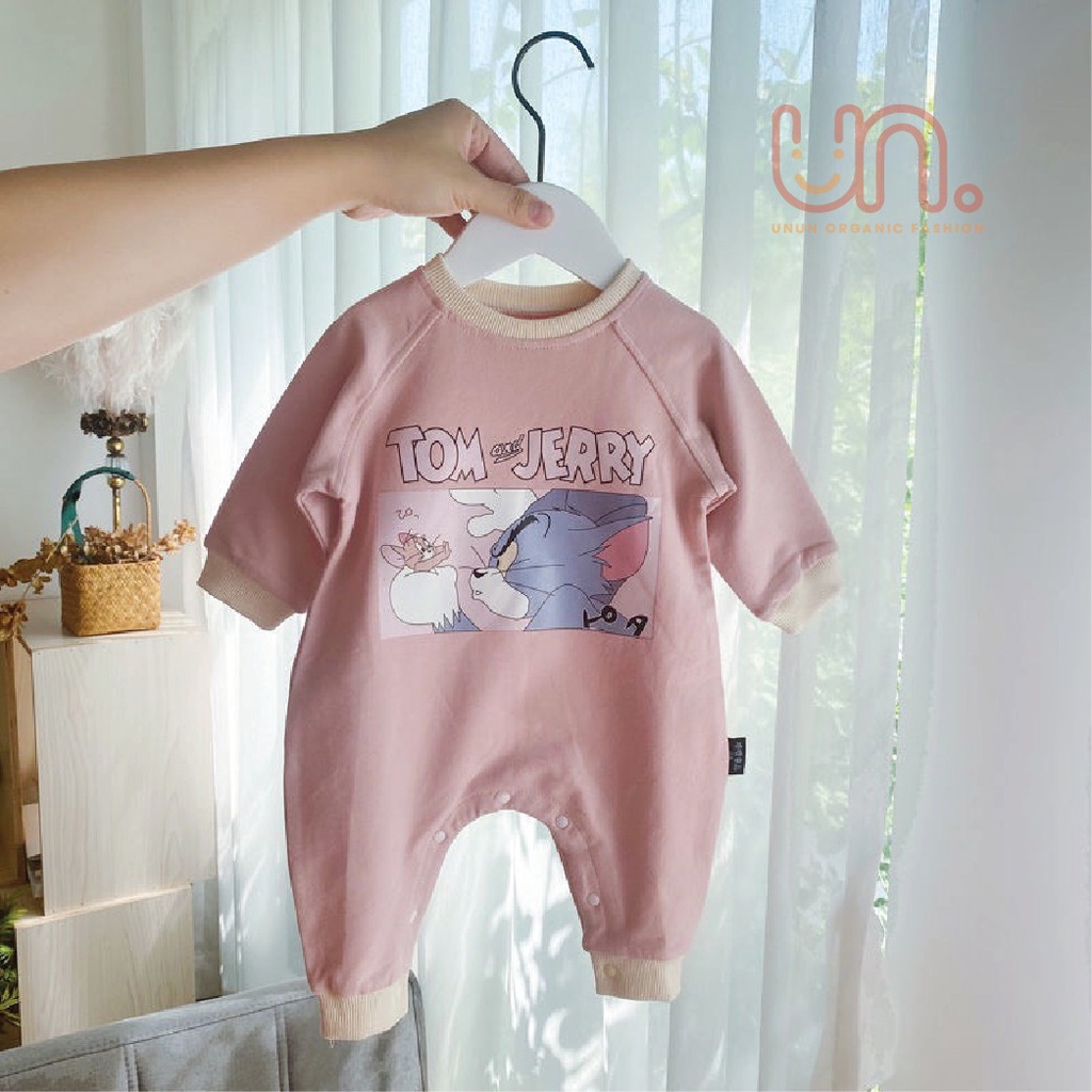 [HÀNG CAO CẤP]  Bodysuit Cho Bé Trai Bé Gái Sơ Sinh - 3 Tuổi Hình Tom &amp; Jerry Chất Nỉ Da Cá Siêu Ấm-UnUn kids - B1123