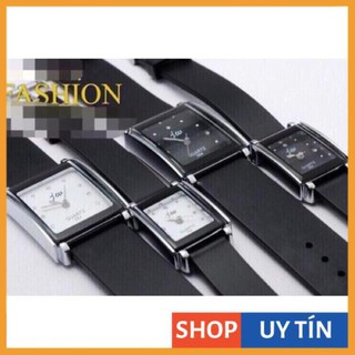 Đồng hồ cặp nam nữ Jw L5078 dây cao su mặt chữ nhật