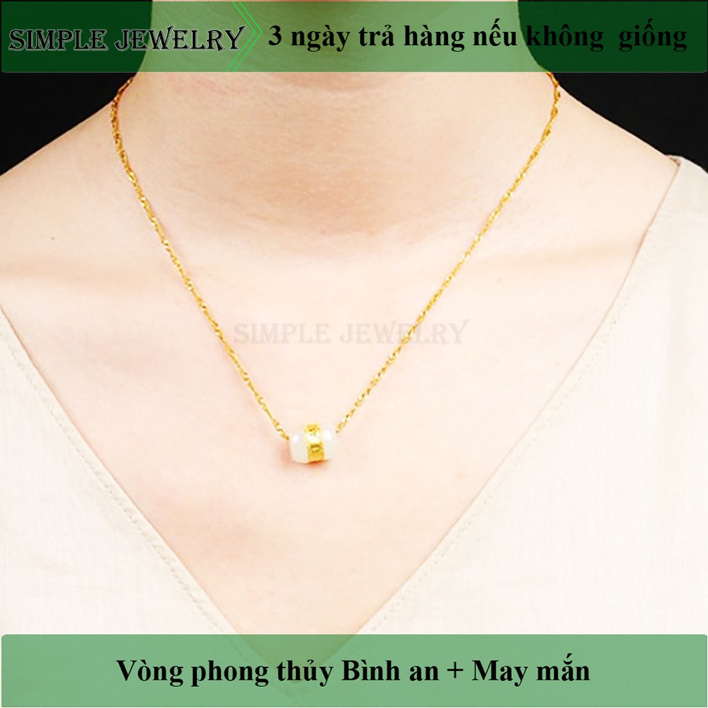 Mặt dây lu thống, hạt lu thống bạch dát vàng dùng làm mặt vòng cổ hoặc vòng tay cực đẹp và tiện dụng