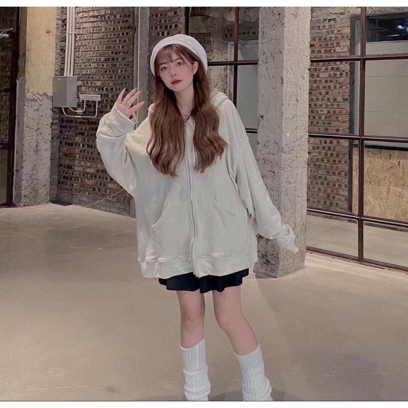 Áo hoodie , áo khoác sweater nỉ nam nữ unisex form thụng rộng phong cách hàn quốc in chữ cái sẵn 2 màu đen trắng | BigBuy360 - bigbuy360.vn