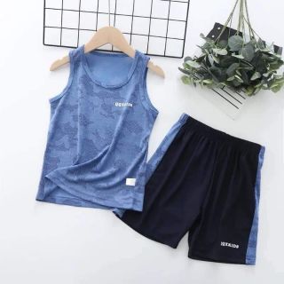 Combo 2 bộ thể thao bé trai và bộ cotton bé