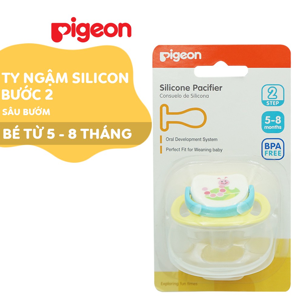 Ty ngậm silicone Pigeon bước 2 ( 5- 8 tháng)