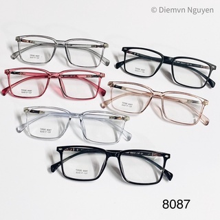 GỌNG KÍNH VUÔNG DẺO 8087 NAM NỮ, NHỰA DẺO DÀY DẶN CHẤT NHẸ BỀN