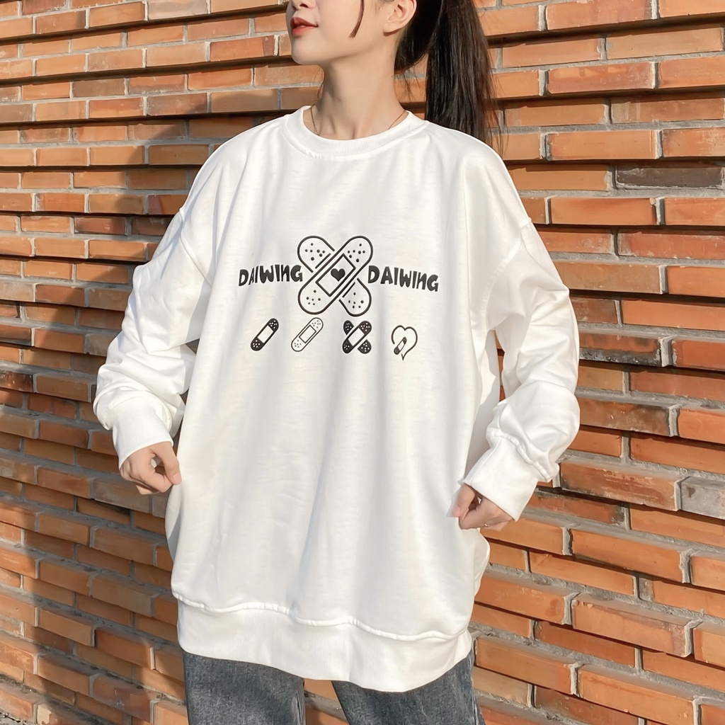 Áo Sweater Nữ Form Rộng WING Vải Nỉ Bông Phong Cách Ulzzang – Tuni Store