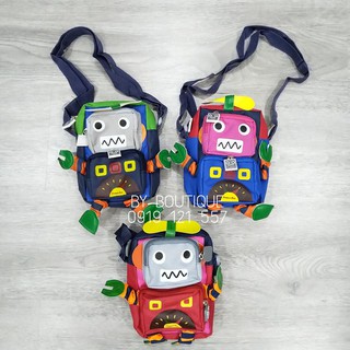 (Ảnh thật) Túi đeo chéo Robot phối màu đáng yêu