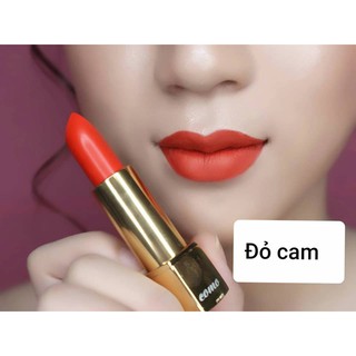 Son không chì đỏ cam - son handmade como lip color