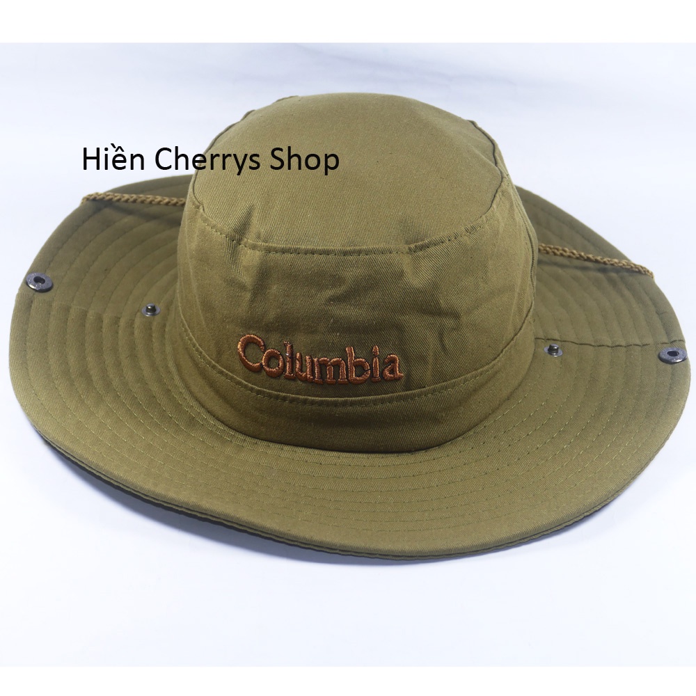 [ Nhiều mẫu ] Nón tai bèo nam vành rộng 8,5 cm thêu chữ Columbia &amp; con đại bàng kết hợp vải cotton tốt mềm mại