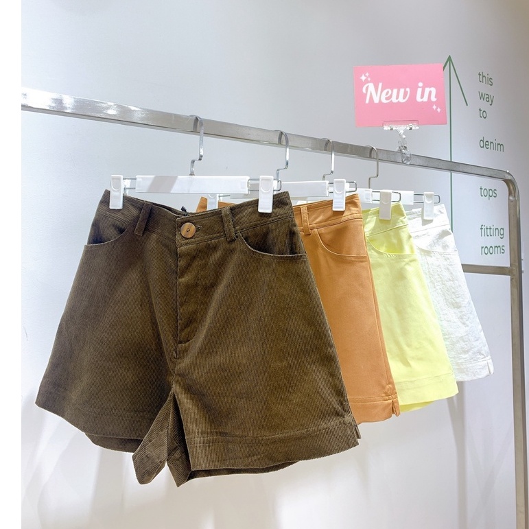 [Mã SKAMFSW175 giảm 10K đơn 50K] Quần short kaki lưng cao MIEU - HA01