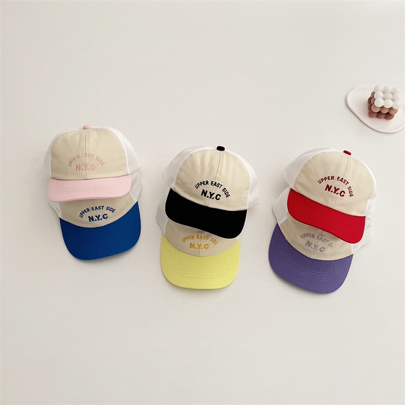 Mũ Lưỡi Trai Phối Lưới Thêu Chữ Màu Sắc Ngọt Ngào Thời Trang Cho Bé